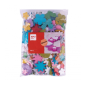 Apli Lot de 450 formes adhésives pailletées en EVA – Étoiles, cœurs, fleurs et papillons – Épaisseur 2 mm – Fermeture éclair