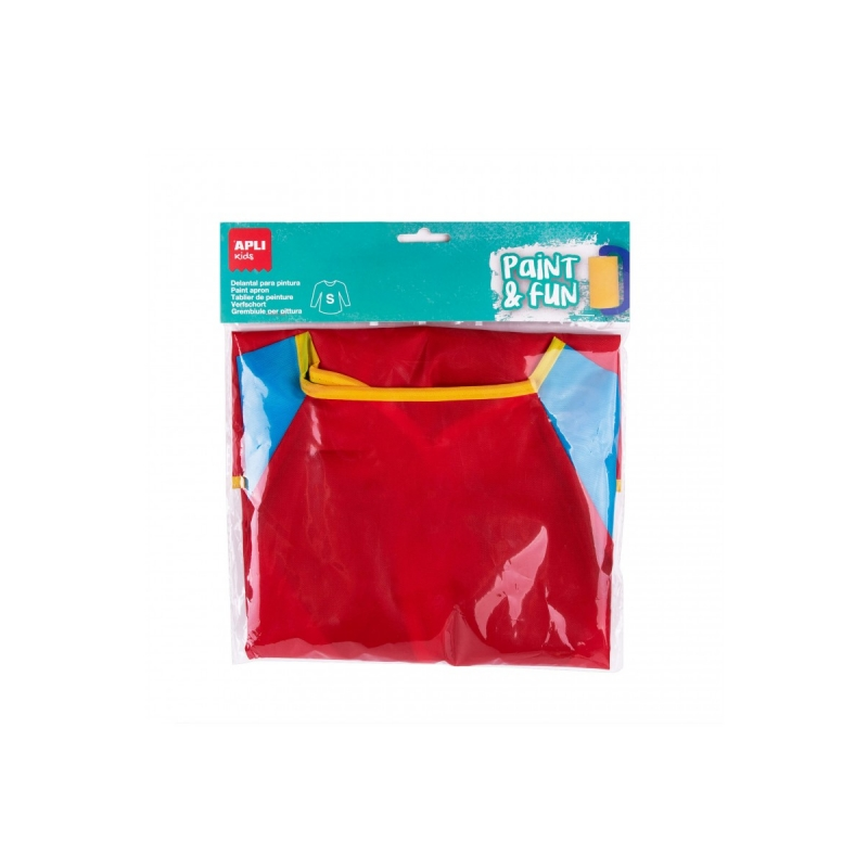 Apli Tablier/Manteau pour Peinture - Taille S - Poche à Outils - Fermeture Velcro au Dos - Idéal pour les Enfants de Moins de 3