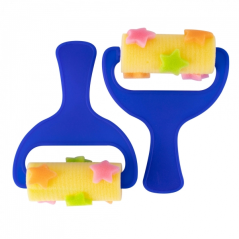Rouleaux éponge Apli avec formes - Coeurs et étoiles - Stimulation sensorielle - Créativité - Coordination œil-main