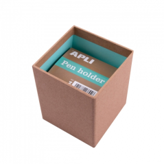 Pot à crayons Apli Fluor Collection - Finition Kraft - Toucher Doux - Design élégant et polyvalent - Couleur Bleu Fluorescent