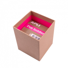 Pot à Crayons Apli Fluor Collection - Finition Kraft - Toucher Doux - Design Élégant et Polyvalent - Couleur Rose Fluorescent