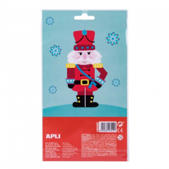 Apli Sachet d'Autocollants Boules de Neige de Noël - Caoutchouc EVA - Adhésif Permanent - Idéal pour le Scrapbooking et la