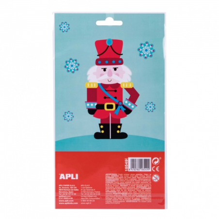 Apli Sachet d'Autocollants Boules de Neige de Noël - Caoutchouc EVA - Adhésif Permanent - Idéal pour le Scrapbooking et la