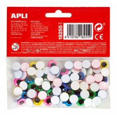 Yeux mobiles adhésifs Apli - Grand pouvoir d'adhérence - Idéal pour les travaux manuels scolaires et les ateliers d'enfants