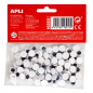 Yeux mobiles adhésifs Apli - Grand pouvoir d'adhérence - Polyvalent pour plusieurs surfaces - Idéal pour les travaux manuels et