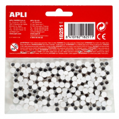 Yeux mobiles adhésifs ronds Apli - Grand pouvoir d'adhérence - Polyvalent pour plusieurs surfaces - Idéal pour les travaux