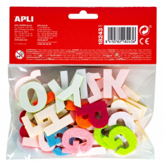Apli Lettres en Feutre Assorties - Grande Résistance - Idéal pour l'Artisanat et l'Éducation des Enfants - Couleurs Assorties
