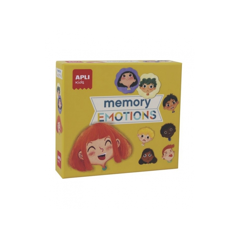 Apli Memory Emotions - Stimule la mémoire - Apprend à exprimer les émotions - Pièces résistantes et sûres - Améliore la