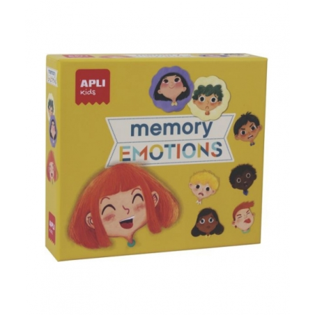 Apli Memory Emotions - Stimule la mémoire - Apprend à exprimer les émotions - Pièces résistantes et sûres - Améliore la