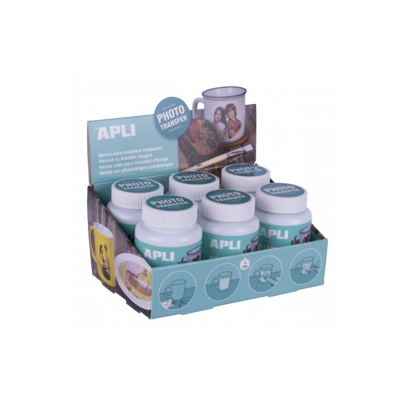 Vernis de transfert photo Apli - À base d'eau - Finition brillante - Idéal pour les travaux manuels - Transfert d'image
