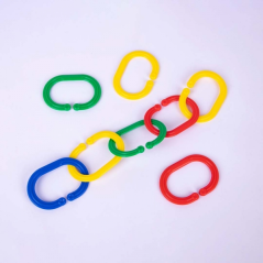 Anneaux connectables en plastique Apli - Favorise les compétences psychomotrices fines - Améliore la coordination œil-main