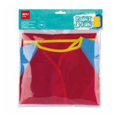 Apli Tablier/Manteau pour Peinture - Taille M - Poche à Outils - Fermeture Velcro au Dos - Idéal pour les Enfants de 3 à 5 Ans