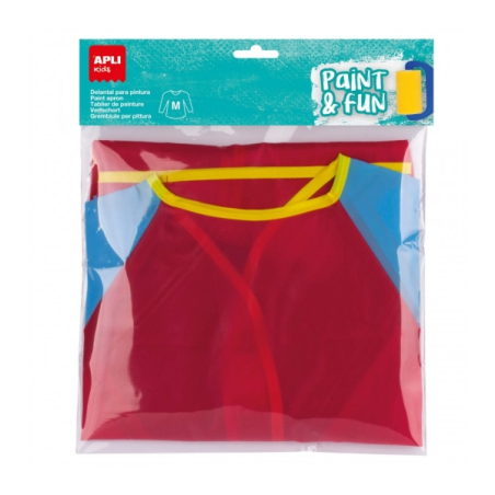 Apli Tablier/Manteau pour Peinture - Taille M - Poche à Outils - Fermeture Velcro au Dos - Idéal pour les Enfants de 3 à 5 Ans
