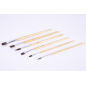 Apli Pack de 6 Pinceaux en Bois pour Enfants - Pointe Ronde - Poils de Cheval - Encourage la Créativité et la Collaboration