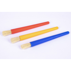 Apli Pack de 3 Pinceaux Jumbo pour Enfants - Pointe Ronde - Poils Synthétiques - Idéal pour le Développement Créatif et