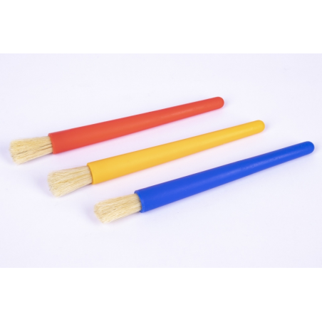 Apli Pack de 3 Pinceaux Jumbo pour Enfants - Pointe Ronde - Poils Synthétiques - Idéal pour le Développement Créatif et