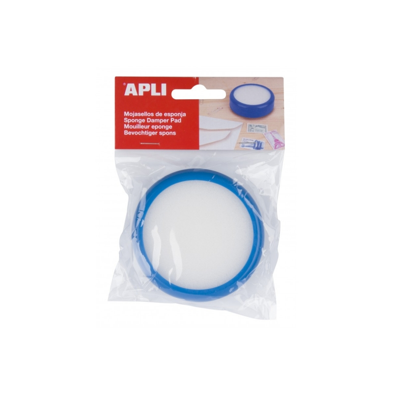 Apli Stamp Eponge Mouillante - Idéale pour Coller des Timbres - Tourner les Pages - Compter les Factures - Ouvrir les Sacs