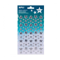 Apli Sachet de Stickers Étoiles Argent Métallisé - Adhésif Permanent - Idéal pour le Scrapbooking - Décoration Polyvalente
