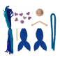 Apli Mini Blue Mermaid Craft Kit - Réduit le stress - Augmente l'estime de soi - Améliore la mémoire - Développe la
