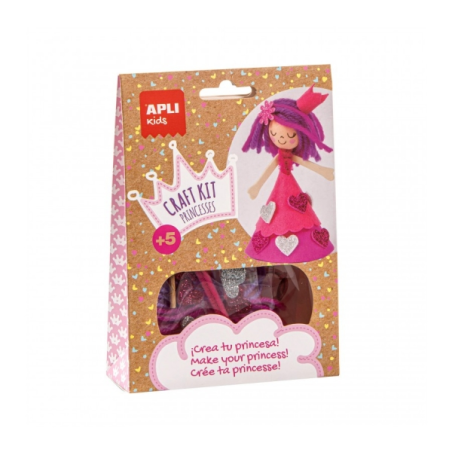 Apli Pink Princess Mini Craft Kit - Réduit le stress - Augmente l'estime de soi - Améliore la mémoire - Développe la