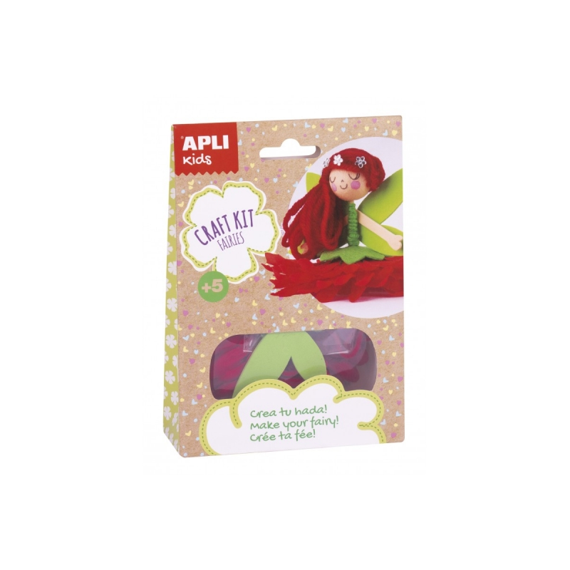 Kit d'artisanat Apli Mini Red Fairy - Comprend du matériel et des instructions - Avantages : réduit le stress, augmente