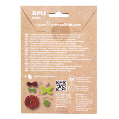 Kit d'artisanat Apli Mini Red Fairy - Comprend du matériel et des instructions - Avantages : réduit le stress, augmente