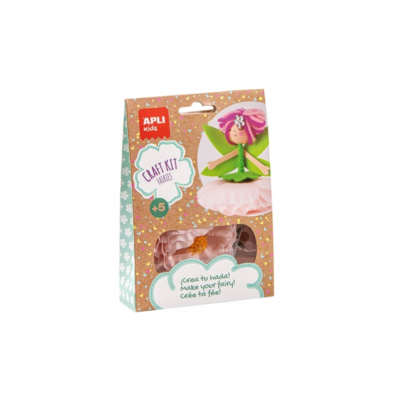 Apli Pink Fairy Mini Craft Kit - Réduit le stress - Augmente l'estime de soi - Améliore la mémoire - Développe la coordination