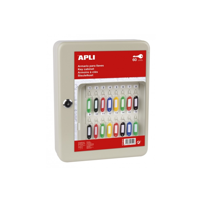 Armoire Porte-Clés Apli avec Fermeture - 60 Positions - Idéale pour Bureaux et Entrepôts - Organisation et Accès Faciles