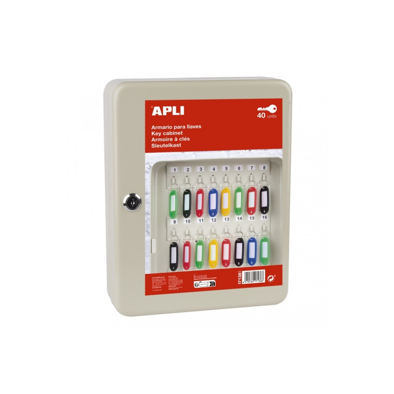 Armoire Porte-Clés Apli avec Fermeture - 40 Positions - Idéale pour Bureaux et Entrepôts - Organisation et Accès Faciles