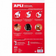 Apli Pack de 3 Housses PVC Transparentes - Rabat Auto-ajustable - Application Facile - Ecologique