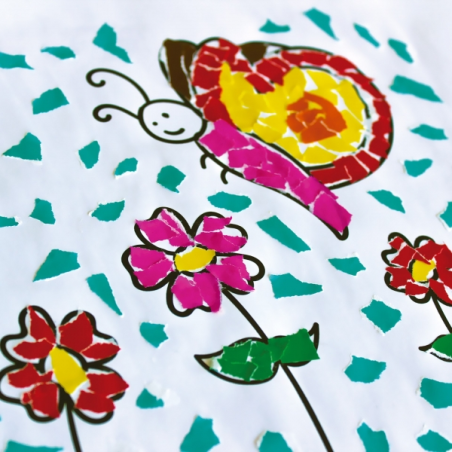 Bloc de papier en cuir verni Apli - 85gr - 10 feuilles - Idéal pour travaux manuels, scrapbooking, origami - Couleurs assorties