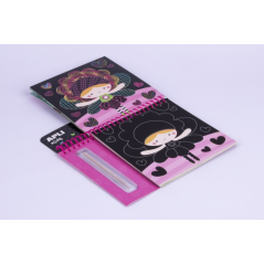 Apli Fairy Scratch Sheet Pad - Comprend 8 feuilles et un bâton à gratter - Favorise la créativité et l'estime de soi - Idéal