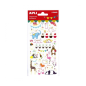 Apli Sachet de Stickers Fête - Animaux et Guirlandes Lumineux - Adhésif Permanent - Idéal pour Scrapbooking et Décoration