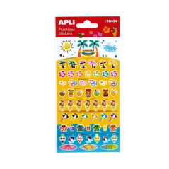 Apli Bag of Hawaii Stickers – Finition mate – Adhésif permanent – Encourage la créativité et les capacités psychomotrices des