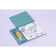 Bloc de coloriage Apli avec pinceau à eau Jungle - Illustré par Liza Lewis - Réutilisable - Sans taches - Compact et portable