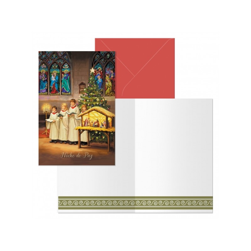 Dohe Coro Pack de 6 cartes de vœux de Noël avec enveloppe - Format fermé 11,5x17 cm, ouvert 23x17 cm - Papier offset - Imprimé