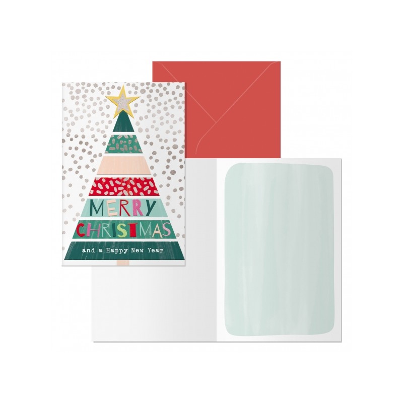 Dohe Natale Pack de 6 cartes de vœux de Noël avec enveloppe - Format fermé 11,5x17 cm, ouvert 23x17 cm - Papier offset
