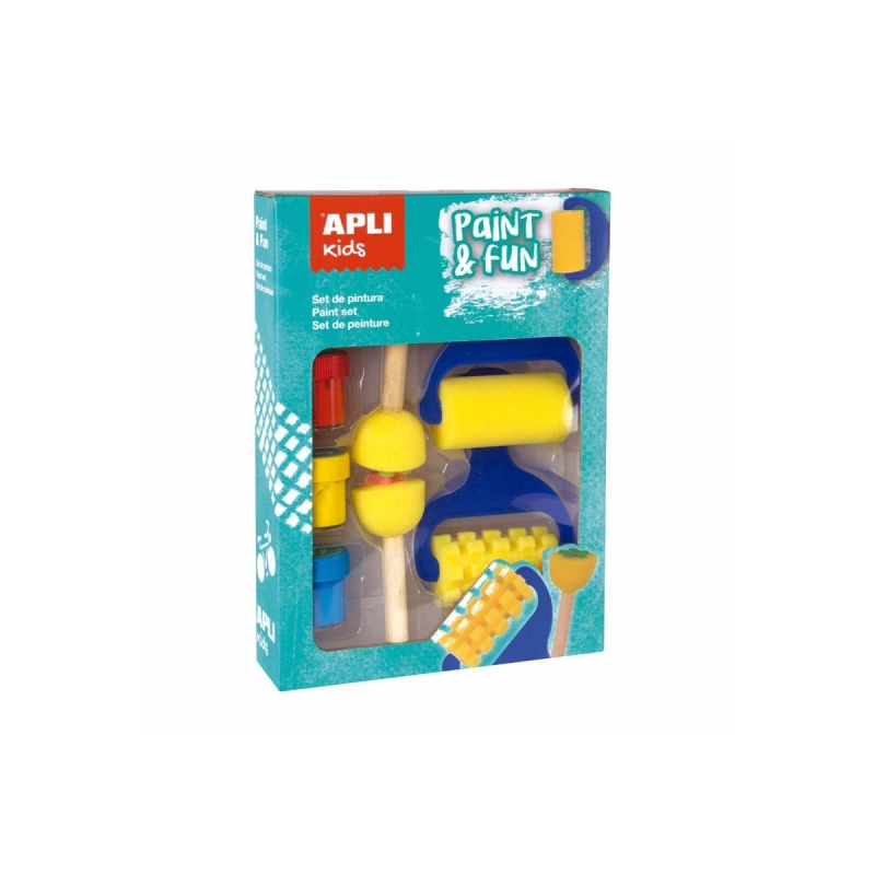 Pack de peinture Apli pour enfants – Comprend 3 détrempes et accessoires – Encourage la créativité et la collaboration