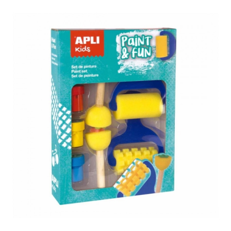 Pack de peinture Apli pour enfants – Comprend 3 détrempes et accessoires – Encourage la créativité et la collaboration