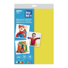 Apli Dressy Bond Lot de 18 feuilles A4 - Texture effet tissu - Doux - Respirant - Résistant - Déperlant - Lavable - Ne