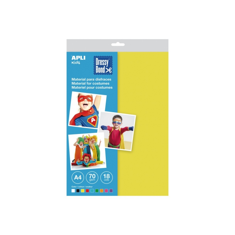 Apli Dressy Bond Lot de 18 feuilles A4 - Texture effet tissu - Doux - Respirant - Résistant - Déperlant - Lavable - Ne