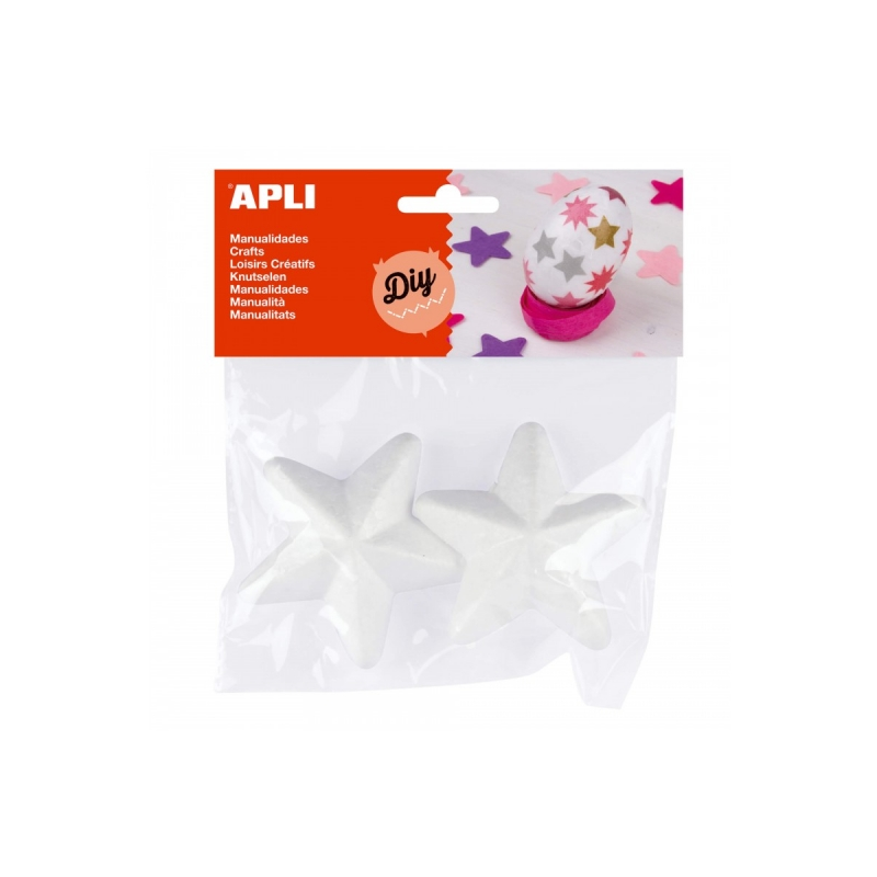 Étoiles en polystyrène Apli - Haute densité - Facile à découper et à peindre - Idéal pour les décorations et les travaux