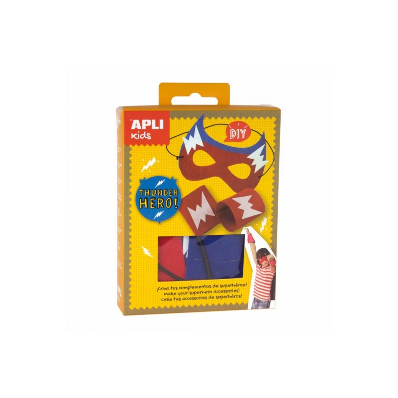 Apli Mini Craft Kit pour super-héros - Comprend 12 pièces et une ficelle élastique - Réduit le stress - Augmente l'estime de