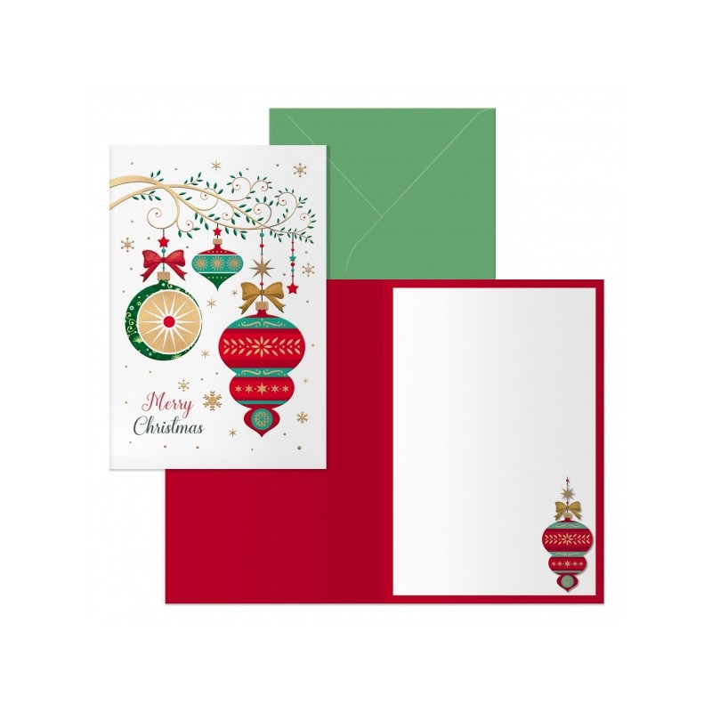 Dohe Cascabel Pack de 6 Cartes de Voeux de Noël avec Enveloppe - Format Fermé 11,5x17cm, Ouvert 23x17cm - Papier Offset