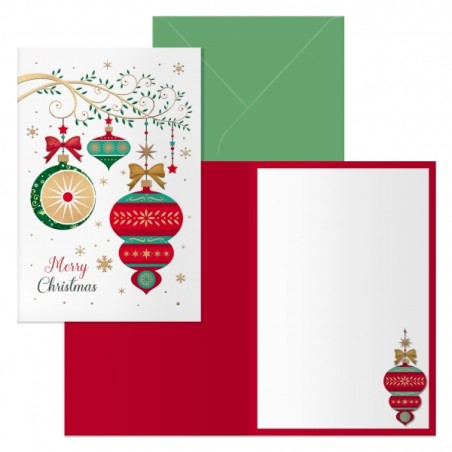 ✅ Dohe Cascabel Pack de 6 Cartes de Voeux de Noël avec Enveloppe - Format Fermé 11,5x17cm, Ouvert 23x17cm - Pa en stock