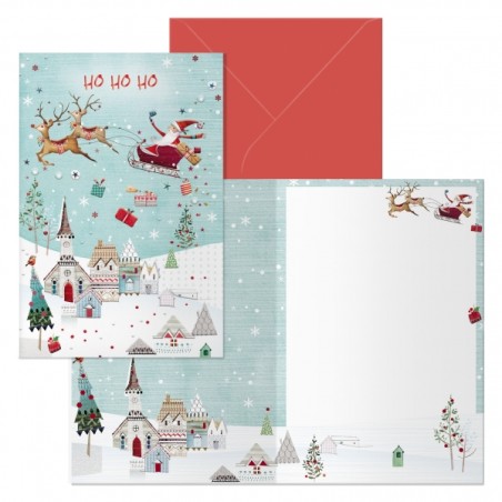 ✅ Dohe Laponia Pack de 6 Cartes de Voeux de Noël avec Enveloppe - Format Fermé 11,5x17cm, Ouvert 23x17cm - Pap en stock