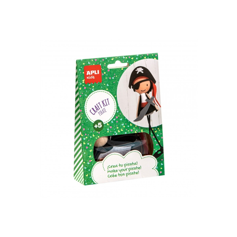 Apli Mini Pirate Craft Kit - Réduit le stress - Augmente l'estime de soi - Améliore la mémoire - Développe la coordination