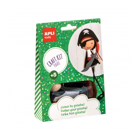 Apli Mini Pirate Craft Kit - Réduit le stress - Augmente l'estime de soi - Améliore la mémoire - Développe la coordination