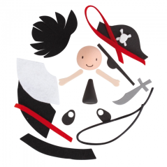 Apli Mini Pirate Craft Kit - Réduit le stress - Augmente l'estime de soi - Améliore la mémoire - Développe la coordination