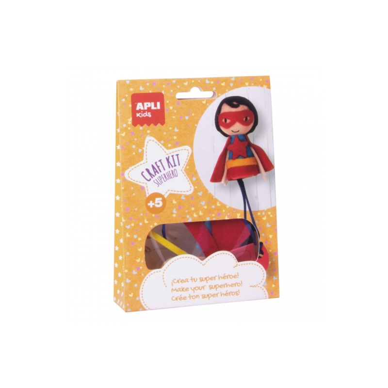 Apli Mini Superhero Craft Kit - Réduire le stress - Augmenter l'estime de soi - Améliorer la mémoire - Développer la